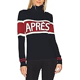 ALPSWARE Women Turtleneck Sweaters Stripe Sleeve Lightweight Shirts Apres Ski Tops Fashion Winter Thermal Outfits