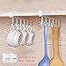 Alliebe 3pcs Mug Cups Wine Glasses Storage Hooks Kitchen Utensil Ties Belts and Scarf Hanging Hook Rack Holder Under Cabinet Closet Without Drilling(White)