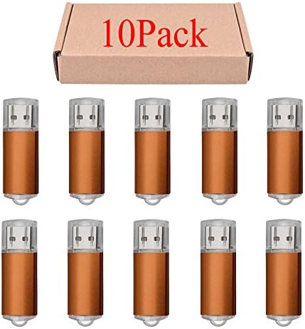 KALSAN 10 Pack 16GB USB Flah Drive USB 2.0 Memory Stick-Orange