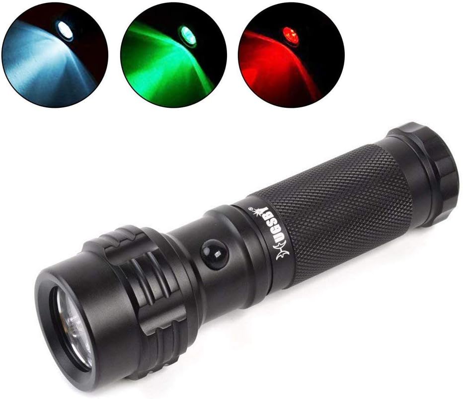 Red Green White Handheld Tactical Flashlights LED Torch TriColor Road