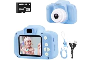 ASIUR Kids Camera Toy, Christmas Birthday Gifts for Boys Age 3-10, 1080P HD Video Cameras for Toddler, Outdoor Toy for 3 4 5 6 7 8 9 10 Year Old Boy with 32GB SD Card - Blue
