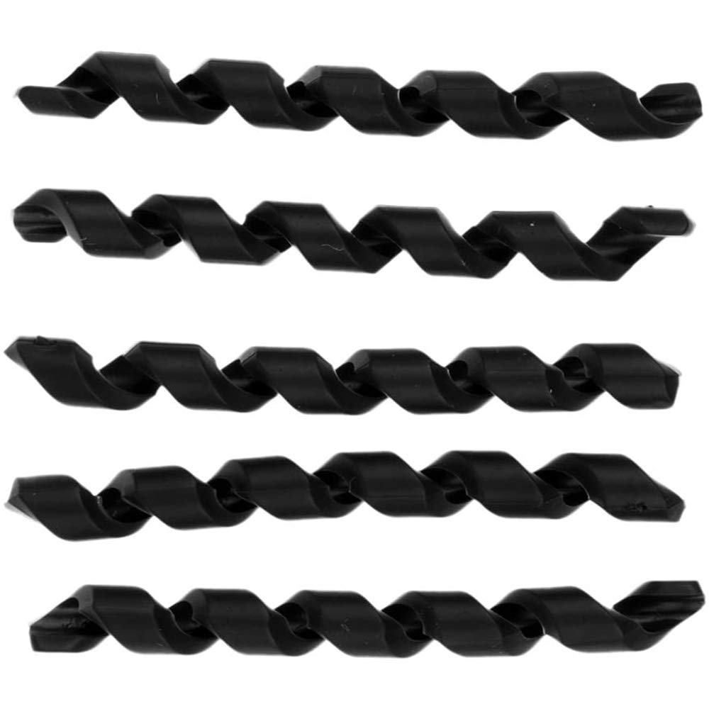 POFET 5pcs Bike Brake Shift Housing Covers Frame Protector Rubber Bicycle Cable Sleeve - Black