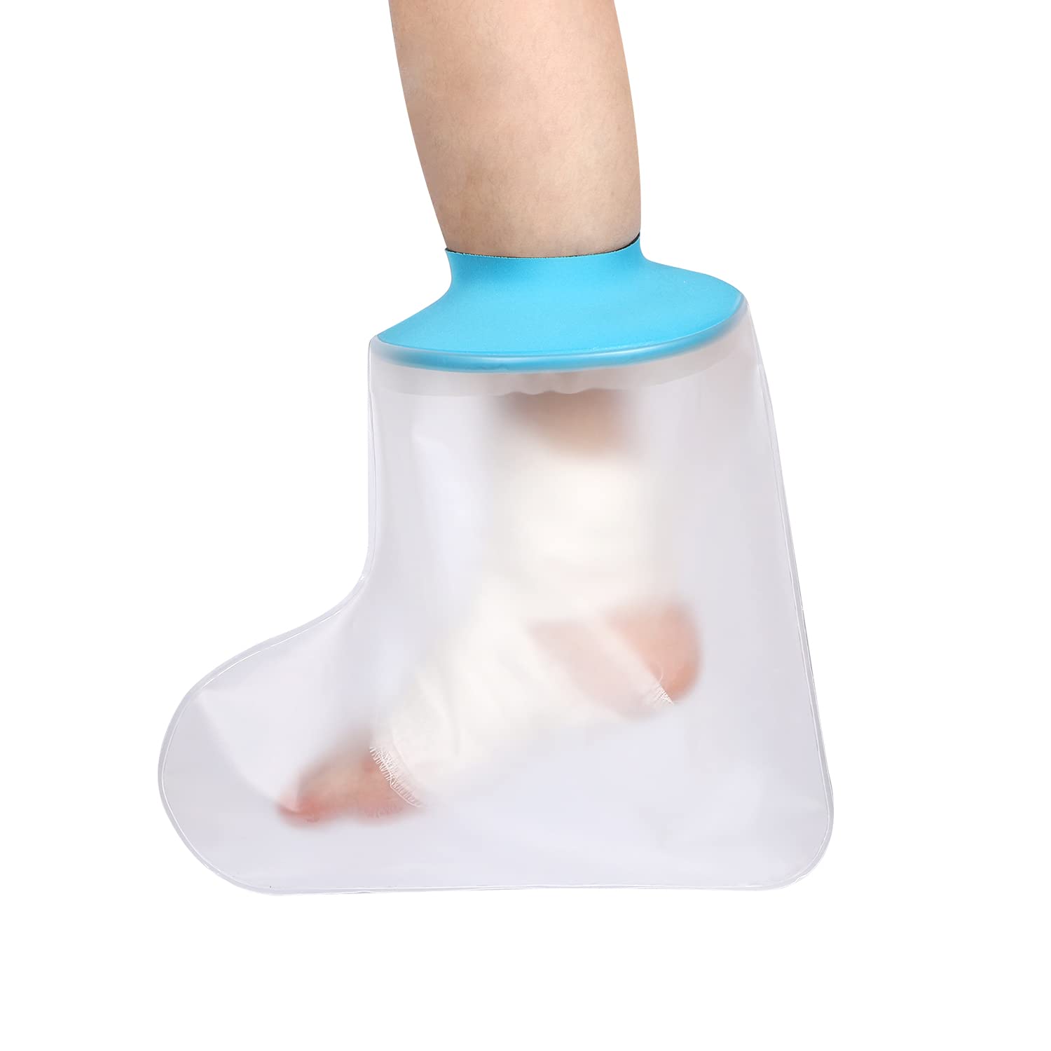 Promifun TPU Waterproof Foot Cast Cover for Shower Bath, Adult Foot Cast Protector,Reusable Cast Sleeve for Broken Surgery Foot & Ankle, Burns, Wounds