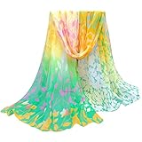 FEITONG New Women Printed Design Soft Chiffon Shawl Wraps Scarf