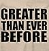 Brisco Brands Greater Than Ever Before Motivational Graphic T Shirt Men or Women Sand