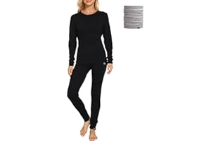 MERINNOVATION Merino Wool Base Layer Set for Women 100% Merino Wool Thermal Underwear Set