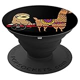 SmileteesPS Funny Llama Pulling Sloth PopSockets