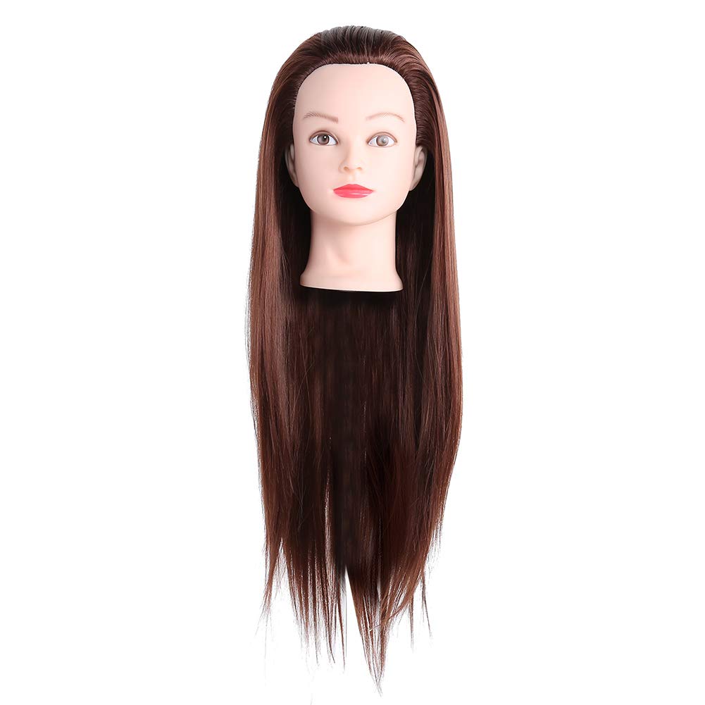 Different Gift Mannequin Head,Hair Salon Cosmetology Hairdressing Practice Head Mannequin Dolls Salon Tools(Brown)