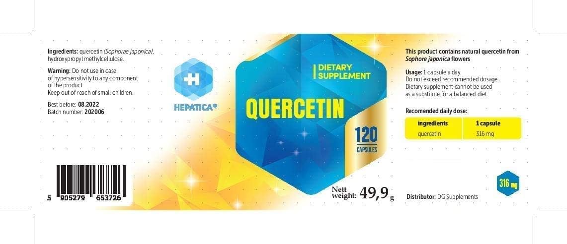 Quercetin 316 mg x 120 Capsules 4 Month Supply, High Bioavailability Natural Immune Health Supplement, 120 Count (Pack of 1) - Image 3