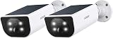AOQEE Solar Security Camera Outdoor Wireless 2K Battery 2-Pack IP65