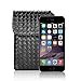 Bosam Woven Leather Women's Cell Phone Crossbody Bag Small Purse for iphone 11 Pro max XS XR X 8 7 plus 6.5 inch smartphones(Black)