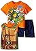 Teenage Mutant Ninja Turtles Little Boys' Toddler 3pc Top and Short Set, Orange, 4T