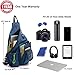 LAMMOK Large Sling Backpack, Sling Chest Bag Shoulder Crossbody Daypacks Fits 13.3-Inch Laptop for Travel Outdoor Men Women(blue)