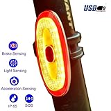 G Keni Smart Bike Tail Light Wireless Auto On/Off Rear Bike Light USB Rechargeable LED Bicycle Brake Sensing Taillight Waterproof