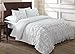 Chezmoi Collection Ella 3-piece Waterfall Ruffle Duvet Cover Set (Queen, White)