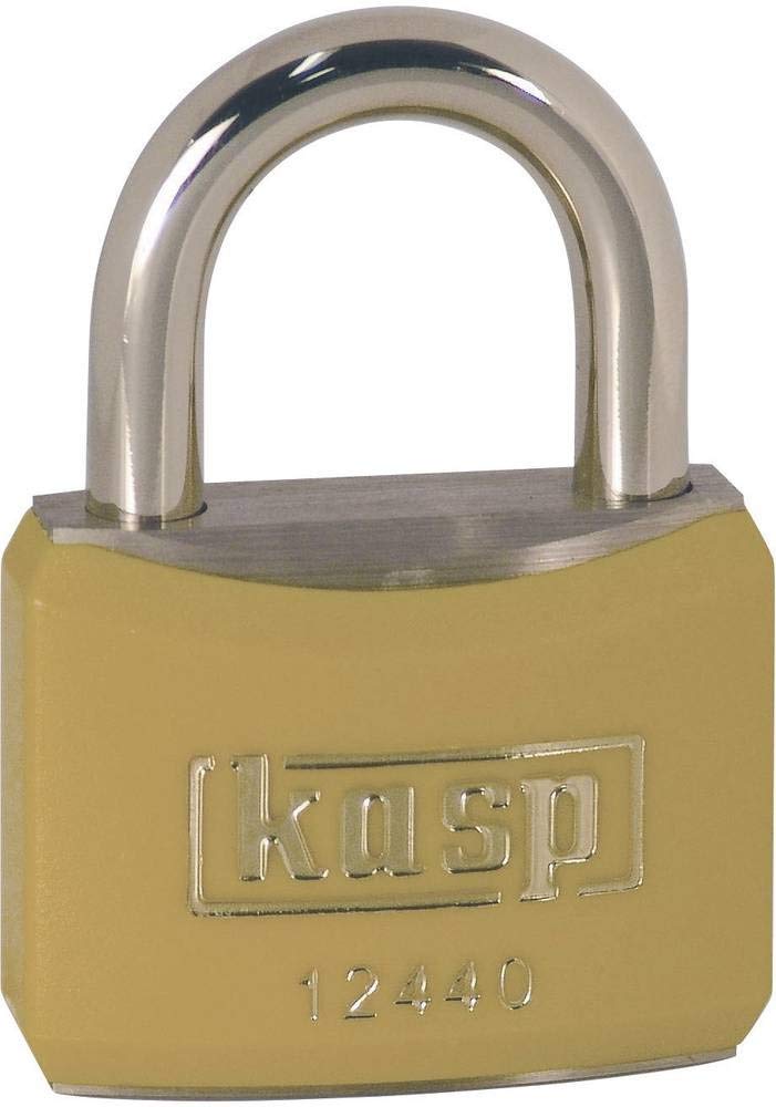 Kasp 124 Brass Padlock - 40 Millimeters - Brass Shackle - Yellow - KA24405 - Keyed Alike