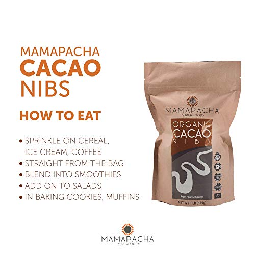 Raw Cacao Nibs Organic Unsweetened Premium Peruvian Cacao Nibs 1Lb