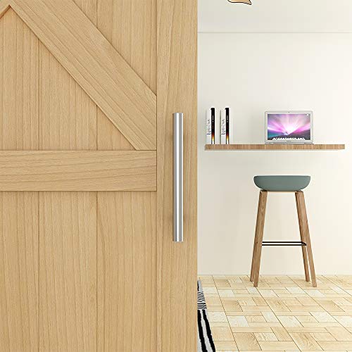 JUBEST 12" Push Pull Door Handle Stainless Steel,Double Sided H Shape