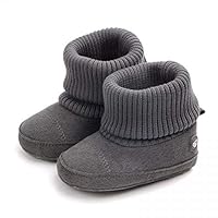 La Dran Unisex Baby Shoes for Boy and Girls Newborn Bootie Beardarkgray 13-18 Months