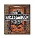Harley-Davidson Tin Sign, Oil Can Bar & Shield Rustic Sign, Brown 2010931