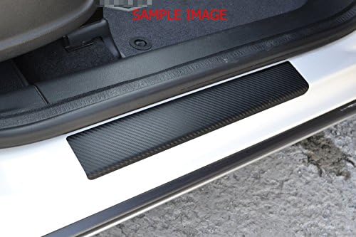 Door Sill Protector Film fit Seat Ibiza 3D 2002-2008 Black Carbon Fiber Texture Decals Vinyl Wrap Scuff Protection Entry Guard 2 pcs Kit