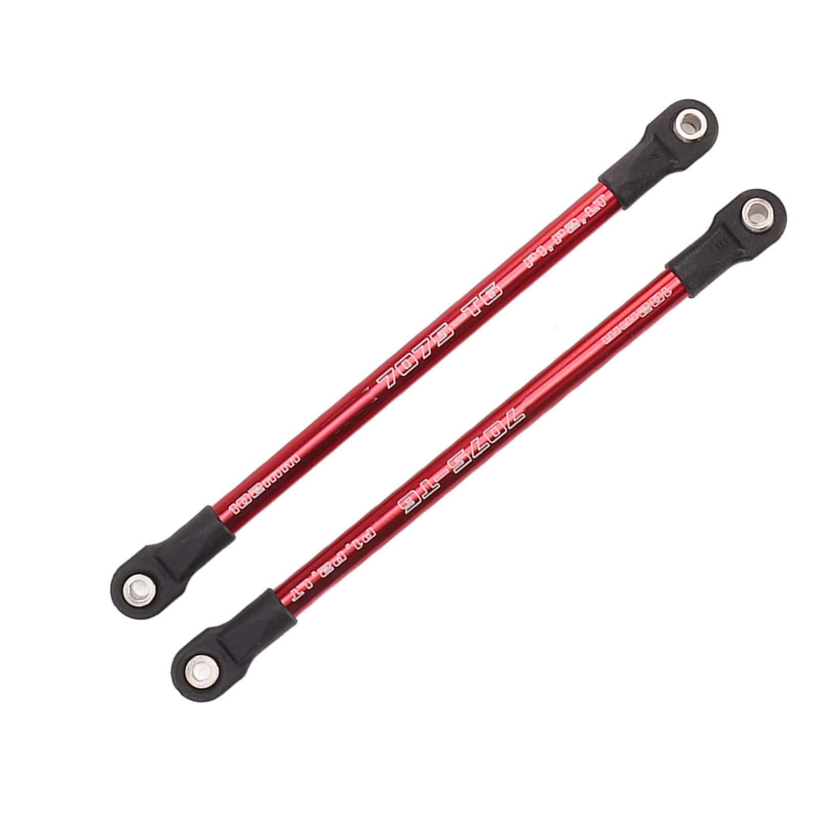 SPYMINNPOO 2Pcs RC Link Rod, 1/10 Scale Aluminum RC Push Rod Pushrods Compatible with Traxxas E Revo Summit RC Car Model Toys Car Model Accessories
