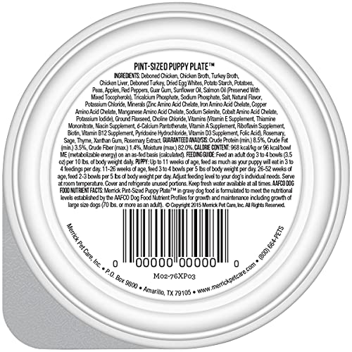 MERRICK LIL’ PLATES GRAIN FREE AND GLUTEN FREE NATURAL WET DOG FOOD FOR SMALL DOGS, SOFT PETITE POT PIE RECIPE – (PACK OF 12) 3.5 OZ. TUBS