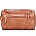 VASKER Travel Toiletry Bag Leather Dopp Kit Hanging Toiletry Organizer Makeup Bag Waterproof Portable Bathroom Cosmetic Bag Business Gift for Men