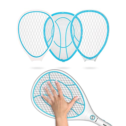 Night Cat Fly Zapper Electric Fly Killer Swatter 3000V Mosquito Bug Wasp Insect Fruit Zapper Swat Bat Racket Trap Indoor USB Rechargeable