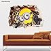 Apex Removable 3d Despicable Me 2 Minions Wall Sticker Decals for Kids Children Bedrooms Decor (60*90cm)