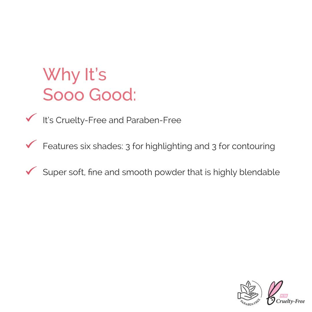 Elizabeth Mott Bronzer Contour Kit & Highlighting Powder Cruelty Free & Paraben Free 6