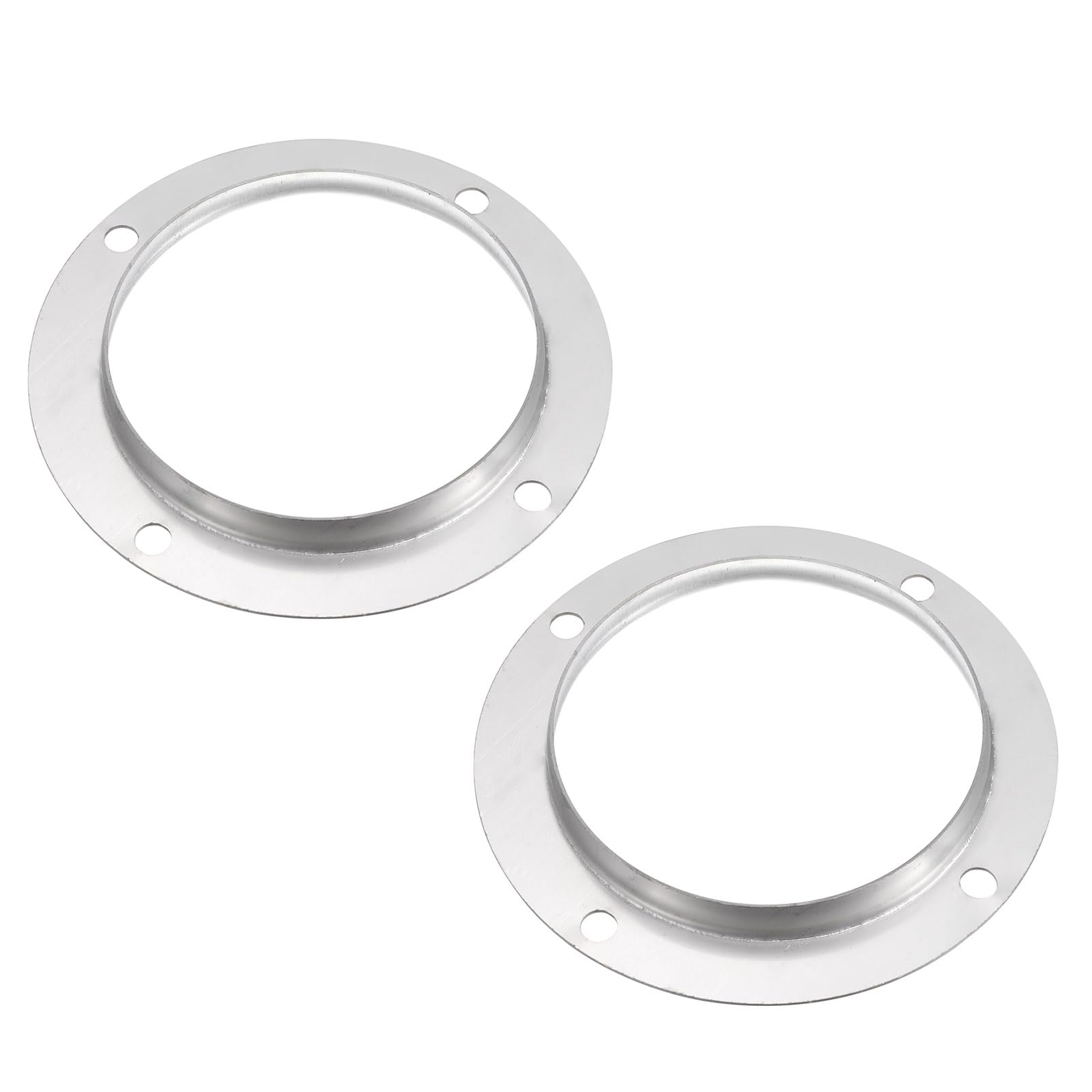 PATIKIL 5" Duct Connector Flange, 2 Pack Straight Pipe Exhaust Flange Stainless Steel Duct Mounting Plate for Heating Cooling Ventilation HVAC System