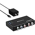 Portta Component to HDMI Converter, YPbPr RGB + R/L Audio to HDMI v1.3 Converter Adapter Support 1080P 2 Channel LPCM for HDT