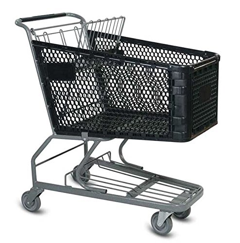 Advance carts hc180-b-s plastic shopping cart, 180 l, black