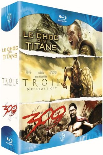 Coffret Blu Ray Le Choc Des Titans + 300 + Troie