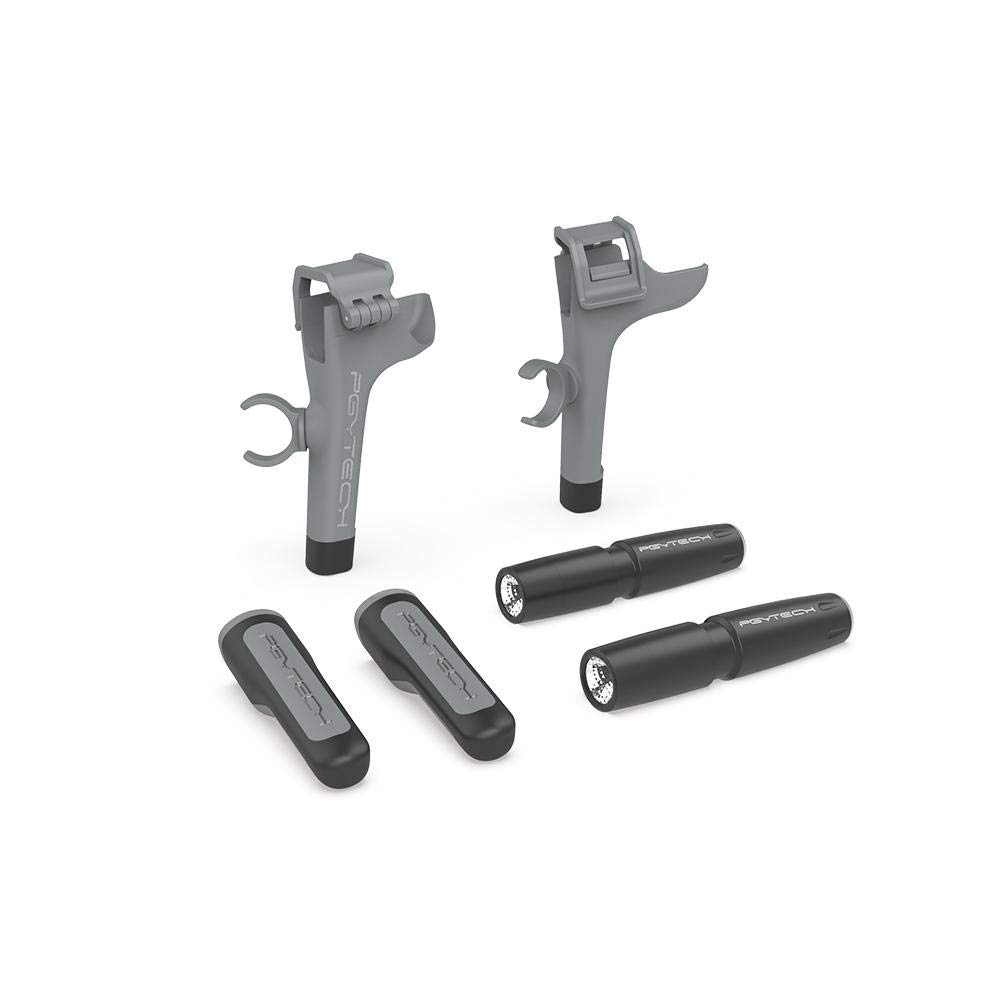 PGYTECH Landing Gear Extensions & LED Headlamp Set for DJI Mavic Air 2 and Air 2S, Grey, 35mm