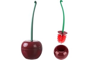 Cherry Toilet Brush and Holder: Cute Toilet Bowl Cleaners Brush and Holder Set, Unique Fruit Bathroom Decor Supplies and Fun 