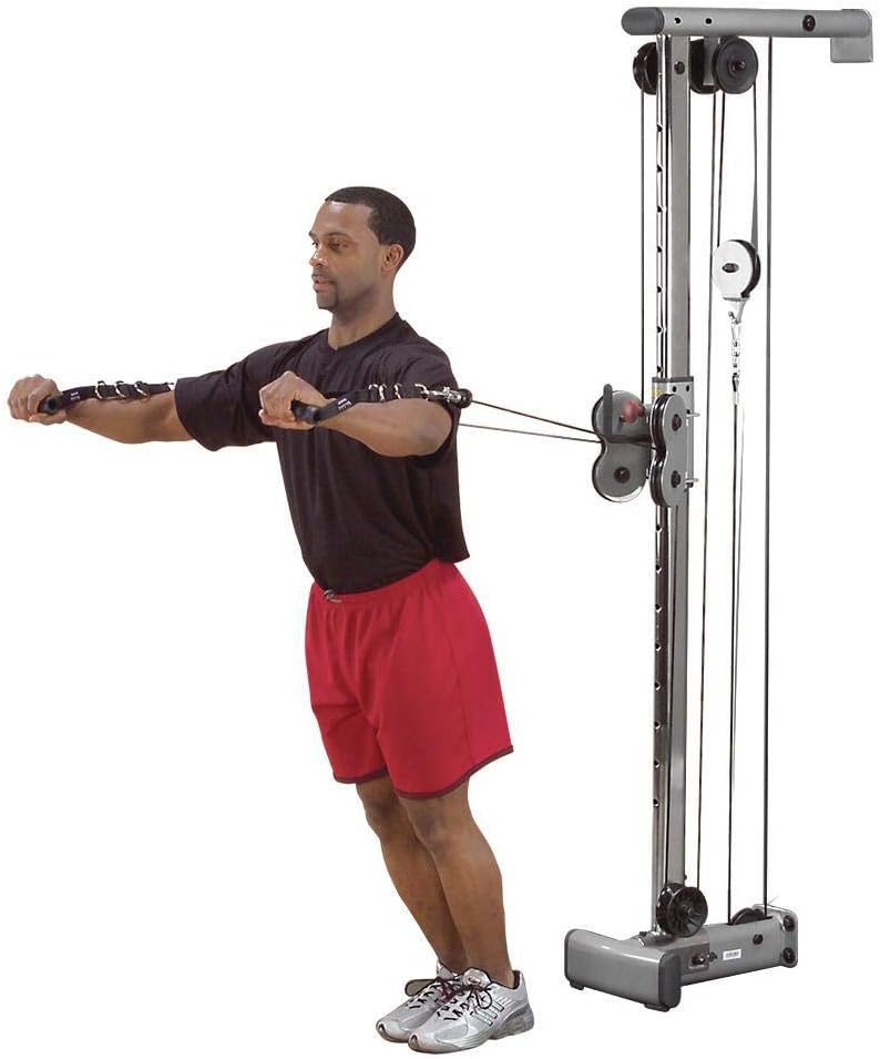 Body-SolidDPCC-S Pro Dual Adjustable Cable Column Component for DGYM Machine with 200-Pound Weight Stack, Grey/Black