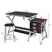 Tangkula Drafting Table Art & Craft Drawing Desk Art Hobby Folding Adjustable w/Stool (Black)