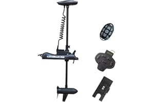 AQUOS Haswing Black Cayman 24V 80lbs 54inch Bow Mount Electric Trolling Motor Lightweight, Variable Speed, with Foot Control/Quick Release Bracket for Bass Fishing Boats Freshwater and Saltwater Use