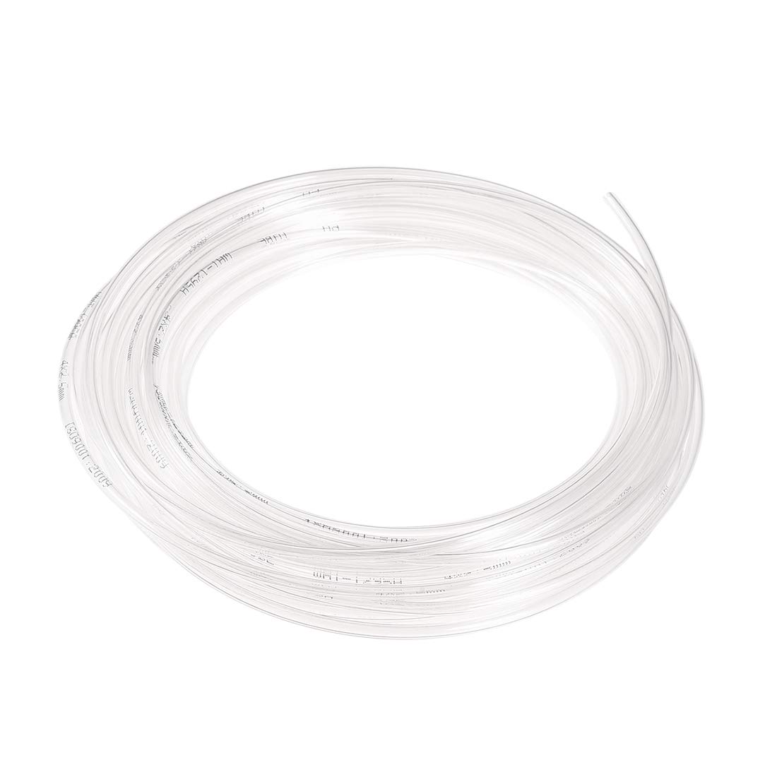 sourcing map Pneumatic Air Tubing, 4mm OD x 2.5mm ID 7m(3.2 Feet) PU Polyurethane Air Compressor Tubing Hose Pipe Clear