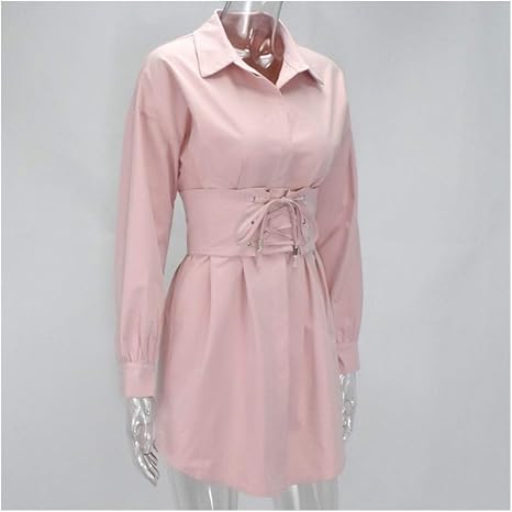 shirt dress with corset belt