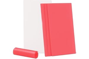 faruijie Dental Base Plate Wax Sheets，Cannot be Used for dentures Pink Baseplate Casting Modeling Molding Wax Non Shrink Jewelry Wax Carving Red Utility Bite Wax Dentist Lab Supply 20PCS