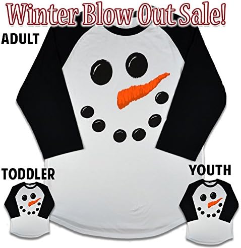 Snowman Face Raglan - Tees2urdoor - 3XL