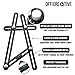 Multi Angle Measuring Ruler by OffiCreative | Multi Function Black Colored Aluminum Layout Template Tool | with Water Balance as Gift.