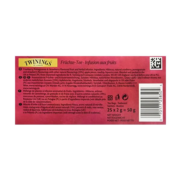 Twinings Früchte-Tee, Ein erfrischender Früchtetee mit fruchtigen Aromen von Moosbeere, Granatapfel und Erdbeere, Tea… – Bild 5