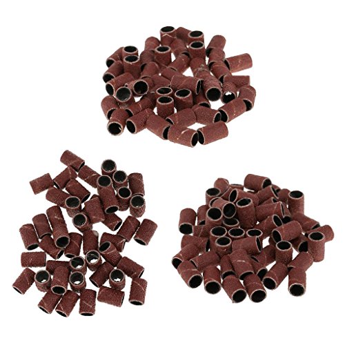 MagiDeal 150 Pieces 80 / 120 /180 inch Electric Nail Drill Sanding Band Paper Machine Replacement Bits Pedicure Tools Kits