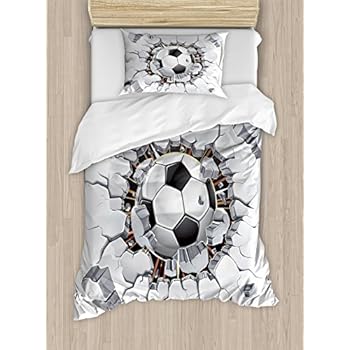 Amazon.com: SOCCER BLUE TWIN BED QUILT COVER DUVET SET