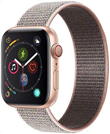 KONGAO Nylon Band Compatible for Apple Watch Band 38MM 40MM 42MM 44MM, Soft Lightweight Breathable Nylon Replacement Sport Strap Compatible for Apple Watch iwatch Series 5/4/3/2/1