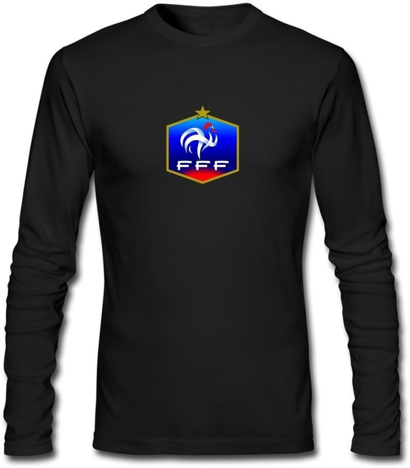 XIULUAN Men's French National Men's Football Team Logo FFF Long Sleeve T-Shirt